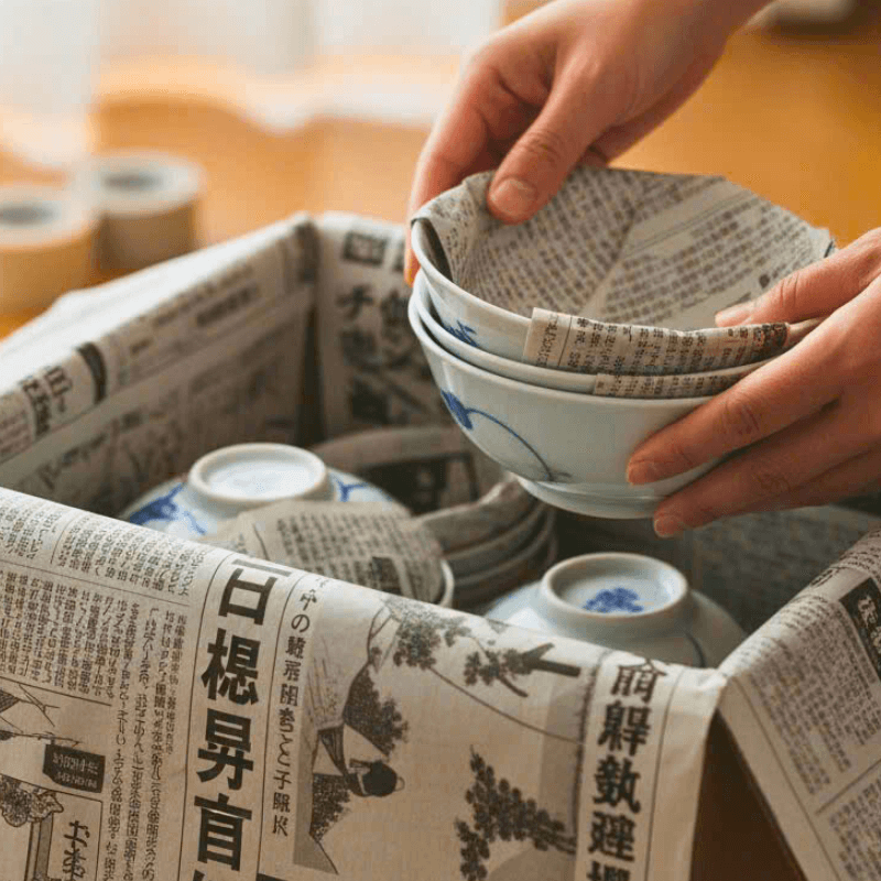 Cách Gói Đồ Sứ An Toàn Chỉ Với Giấy Báo