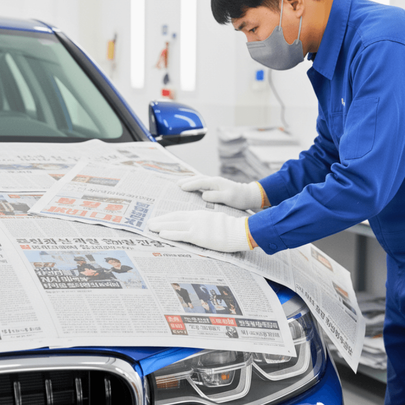 Cách Lót Sơn Xe Bằng Giấy Báo