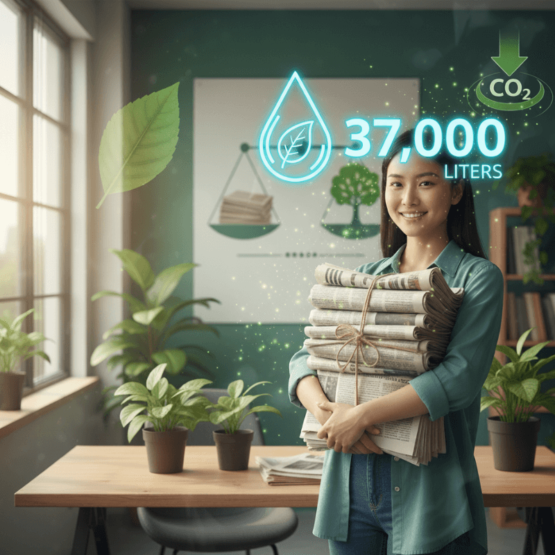 1 Kg Giấy Báo Cũ Có Thể Cứu Bao Nhiêu Cây Xanh Hoặc Giảm Bao Nhiêu CO₂ ?