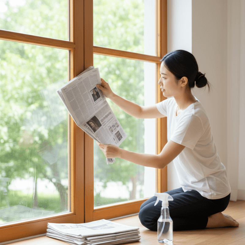 Cách Lau Cửa Sổ Bằng Giấy Báo Cũ Đơn Giản Mà Sạch Bóng Như Mới