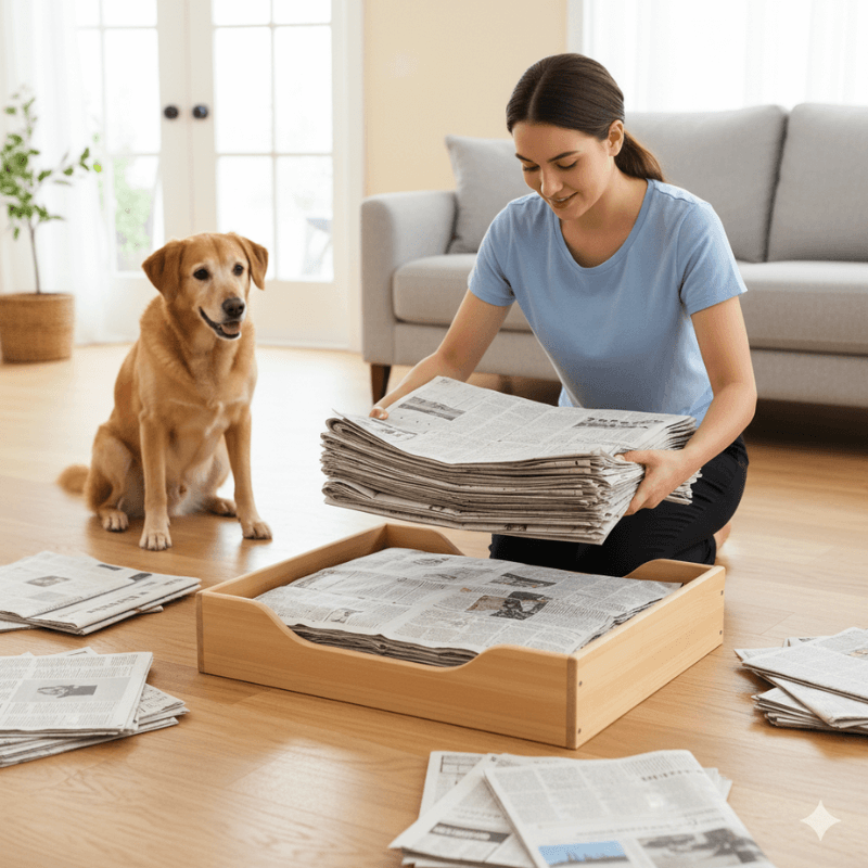 Cách Lót Chuồng Hoặc Ổ Cho Thú Cưng Bằng Giấy Báo