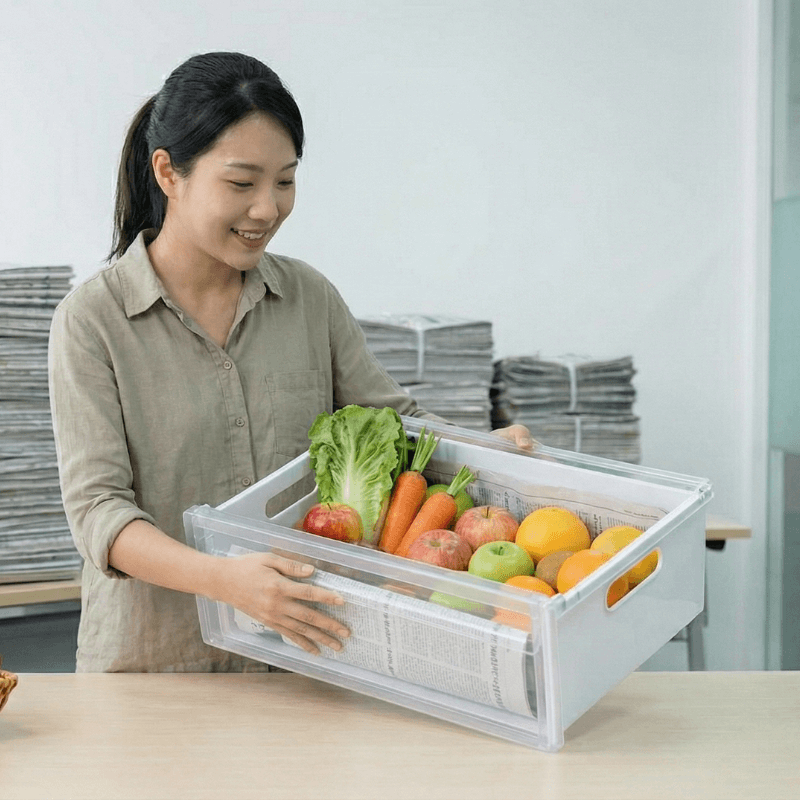 Bí Quyết Dùng Giấy Báo Lót Ngăn Đựng Trái Cây Và Rau Củ