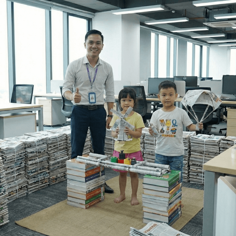 Giấy Báo Cũ Có Thể Làm Vật Liệu Học STEM Cho Trẻ Em Không ?