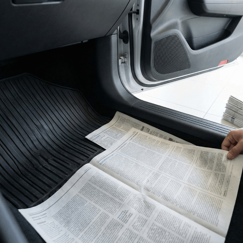 Dùng Giấy Báo Để Lót Thảm Trải Sàn Ô Tô Như Thế Nào Cho Đúng Cách ?