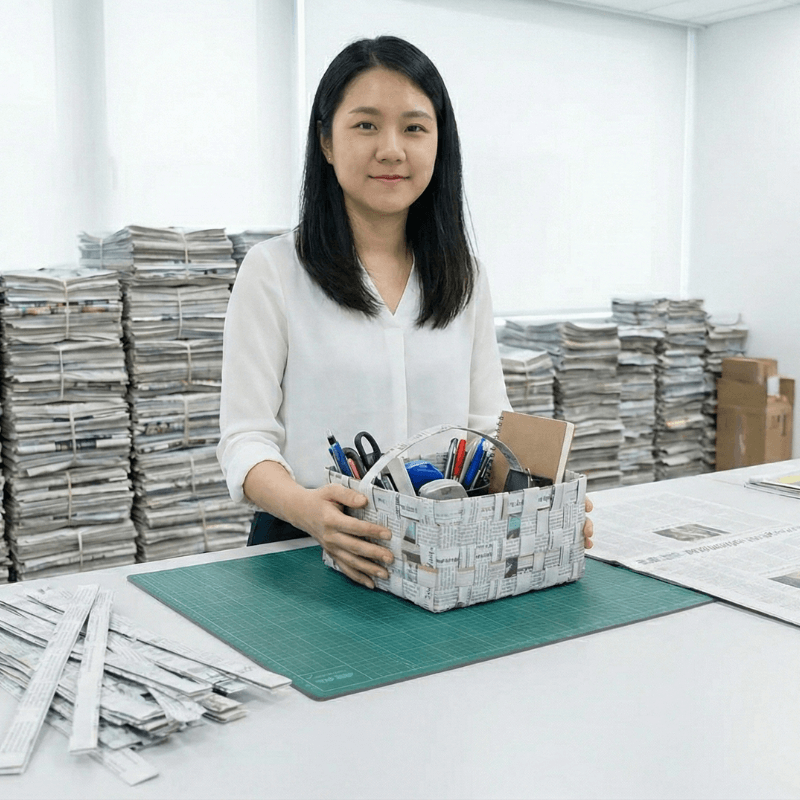 Cách Làm Giỏ Đựng Đồ Từ Giấy Báo Cũ Đẹp Bền