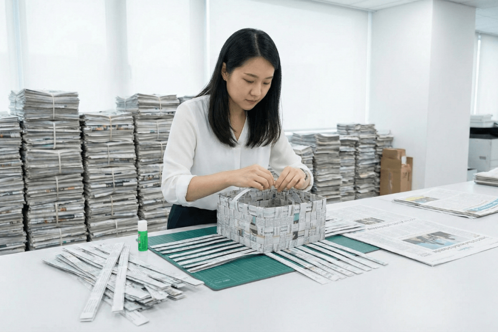 lam-gio-dung-tu-giay-bao-cu