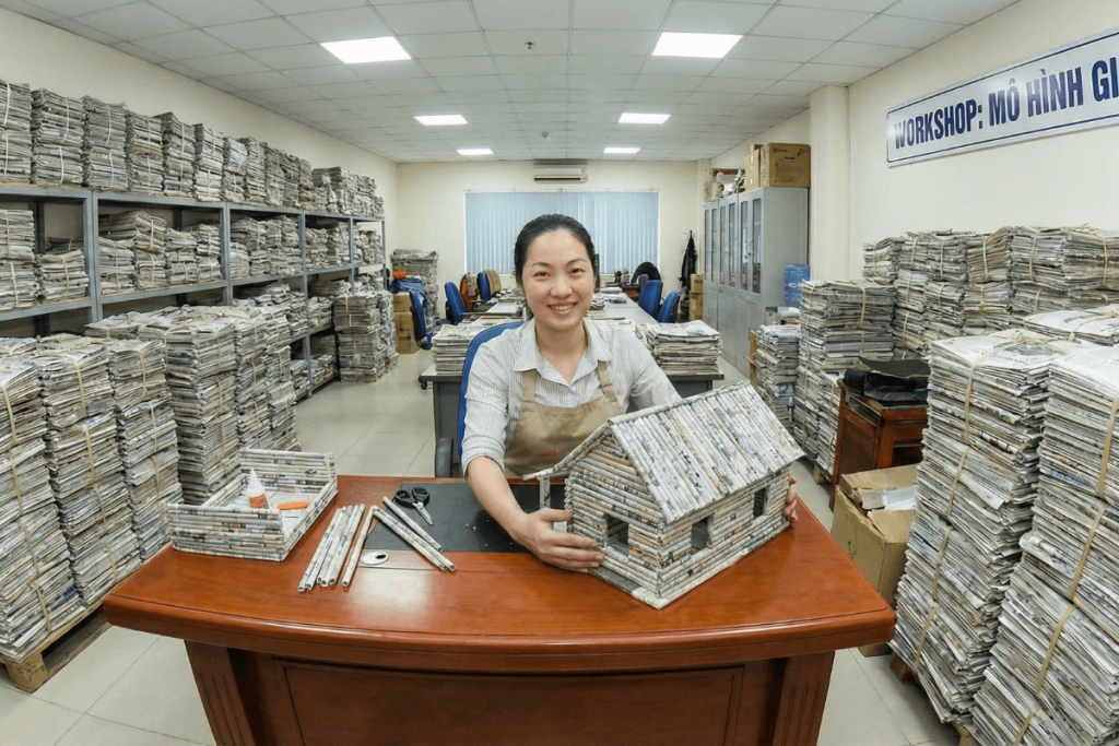 lam-mo-hinh-bang-giay-bao